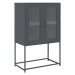 vidaXL Skříň highboard antracitová 68x39x107 cm ocel