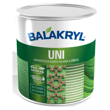 BALAKRYL Univerzální barva na kov a dřevo UNI SATIN 0100 bílá 0,7 kg