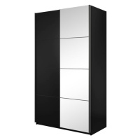 Šatní skříň Tabe - 120x210x61 cm (černá)