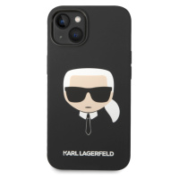 Pouzdro Karl Lagerfeld Liquid Silicone Karl Head iPhone 14 Plus černé