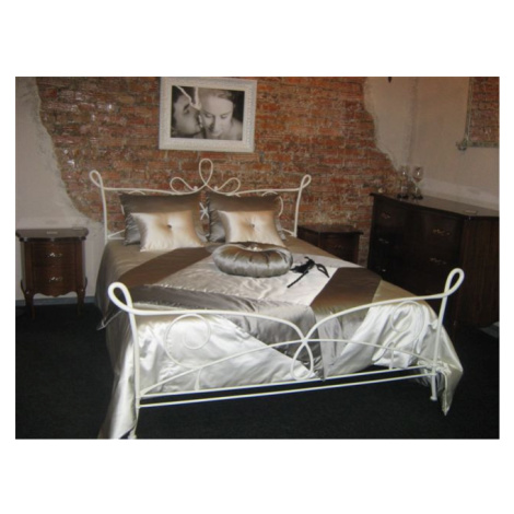 Kovová postel Siracusa Rozměr: 180x200 cm, barva kovu: 5A černá zlatá patina