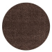 Ayyildiz koberce Kusový koberec Life Shaggy 1500 brown kruh - 200x200 (průměr) kruh cm