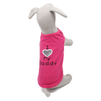 Vsepropejska Daddy letní tričko pro psa Barva: Růžová, Délka zad (cm): 34, Obvod hrudníku: 43 - 