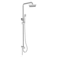 Mereo, Sprchový set s tyčí hranatý, nerezová hlavová sprcha a třípolohová ruční sprcha CB95001SS