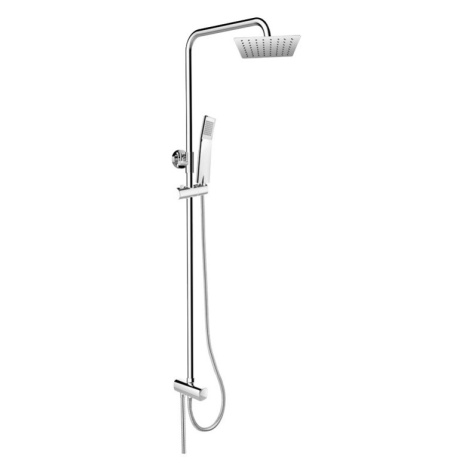 Mereo, Sprchový set s tyčí hranatý, nerezová hlavová sprcha a třípolohová ruční sprcha CB95001SS