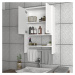 Kalune Design Závěsná koupelnová skříňka s věšákem na ručníky Vira bílá