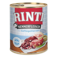 Konzerva Rinti Kennerfleisch Adult drůbeží srdce 800g