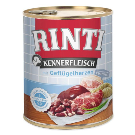 Konzerva Rinti Kennerfleisch Adult drůbeží srdce 800g