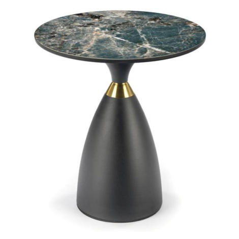 Přístavný stolek MURINO mramor/černá