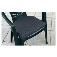 Malý polstr na židli, tmavěšedý melír