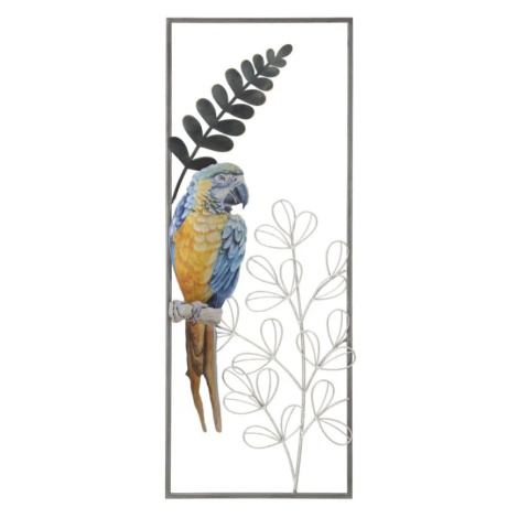 Mauro Ferretti Kovová nástěnná dekorace Parrot 28,6x74,3 cm vícebarevná