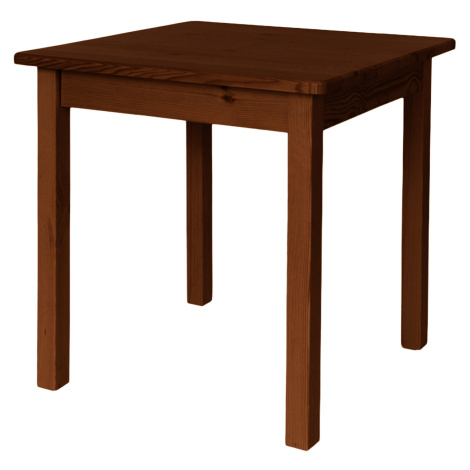 Dede Stůl z masivu borovice 70x70 cm Lak dřeva: Ořech