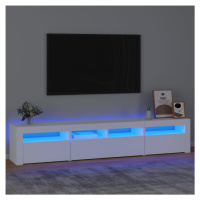 vidaXL TV skříňka s LED osvětlením bílá 210 x 35 x 40 cm