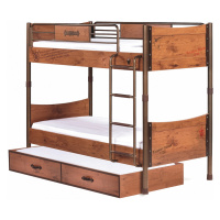 Dětská patrová postel jack 90x200cm s úložným prostorem - dub lancelot