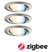 PAULMANN SmartHome Zigbee vestavná svítidla sada LED Coin Nova Plus 3x6,5W měnitelná bílá kruhov