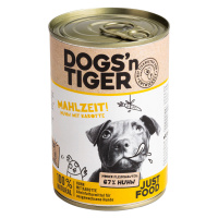 Dogs'n Tiger Adult 12 × 400 g - výhodné balení - kuřecí a mrkev