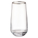 TOUCH OF SILVER Sada sklenic na longdrink se stříbrným okrajem 480 ml set 6 ks