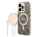 Kryt Guess Case + Charger Set iPhone 14 Pro 6,1" brown hard case 4G Print MagSafe (GUBPP14LH4EAC