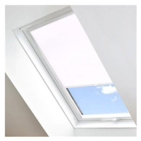 FOA Roleta Látková na střešní okna, Bílá, LT 101, Bílý profil, š 61,3 cm, v 116 cm