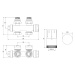 MEXEN/S G05 úhlová termostatická souprava pro radiátor/středová, Duplex, DN50, zlatá W908-958-50