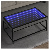 vidaXL Konferenční stolek s Infinity LED šedý sonoma 90 x 50 x 41 cm