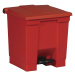 Rubbermaid Průmyslový odpadkový koš s pedálem, objem 30 l, červená