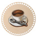 Dřevěné víko na košík - šálek kávy Zvolte variantu:: 21 cm