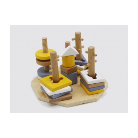 Dřevěná nasazovací hra - tvary Elisdesign