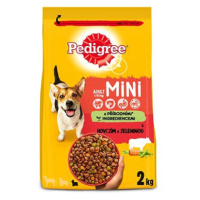 Pedigree granule Mini hovězí se zeleninou pro dospělé psy malých plemen 2 kg