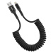 YENKEE kabel YCU 502 BK USB-A - Lightning, MFi, 12W, kroucený, opletený, černá - 35056657