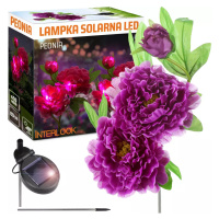 FLD-10-PURPLE | Solární zahradní lampa LED Pivoňka fialová | 80 cm, 600 mAh