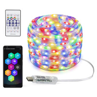 ASF-RGB-5M | LED pásek WS2812B RGBIC 5m | Neon, světelný řetěz | IR dálkové ovládání, Bluetooth,