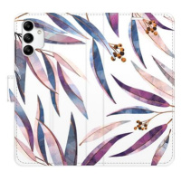 iSaprio flip pouzdro Ornamental Leaves pro Samsung Galaxy A04s