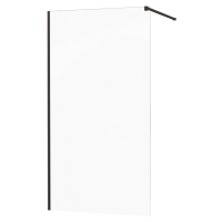 MEXEN/S KIOTO Sprchová zástěna WALK-IN 60x200 cm 8 mm, černá, transparent 800-060-101-70-00