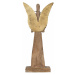 Dekorační dřevěný anděl se zlatými křídly - 20*5*45 cm