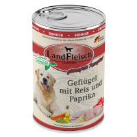 LandFleisch Dog Classic Senior drůbež s rýží a paprikou 6 × 400 g