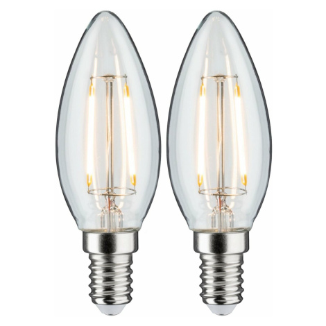 PAULMANN LED svíčka Filament E14 230V 2x250lm 2x2,7W 2700K čirá