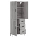 vidaXL Skříň highboard šedá sonoma 69,5 x 34 x 180 cm kompozitní dřevo