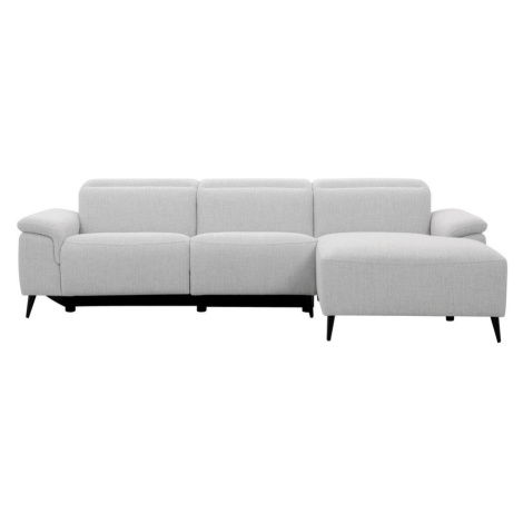 Xora ROHOVÁ SEDAČKA, dřevo, kov, plast, textil, světle šedá, šedobílá
