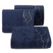Bavlněný froté ručník s bordurou METALIC 50x90 cm, modrá, 480 gr Mybesthome