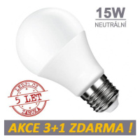 LED21 LED žárovka E27 15W SMD2835 1320 lm CCD Neutrální bílá, 3+1 Zdarma