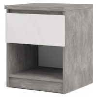 Falco Noční stolek Simplicity 238 beton/bílý lesk