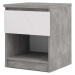 Falco Noční stolek Simplicity 238 beton/bílý lesk