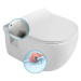 Sapho BRILLA CLEANWASH závěsná WC mísa s bidetovou sprškou, Rimless, 36,5x53cm, bílá