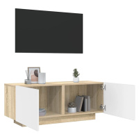 vidaXL TV skříňka bílá a dub sonoma 100 x 35 x 40 cm dřevotříska