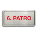 Accept Piktogram "6. PATRO" (160 × 80 mm) (stříbrná tabulka - barevný tisk)