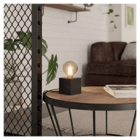 EGLO Stolní lampa Prestwick 2 s dřevěnou kostkou, černá