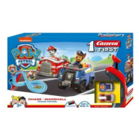 Autodráha Carrera First Paw Patrol/Tlapková Patrola 2,9m plast +2 auta na bat. v krabici 50x30x7