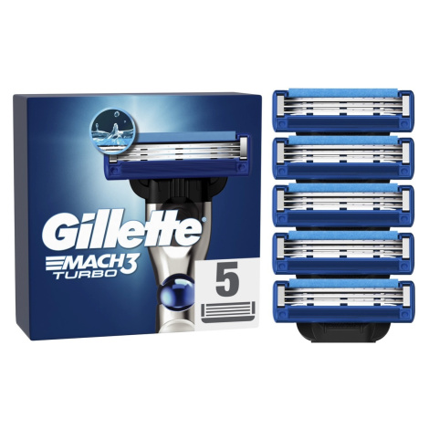 Gillette Náhradní hlavice Mach3 Turbo, 5 ks