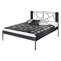 Kovová postel Valencia kanape Rozměr: 180x200 cm, barva kovu: 1B hnědá stříbrná pat.